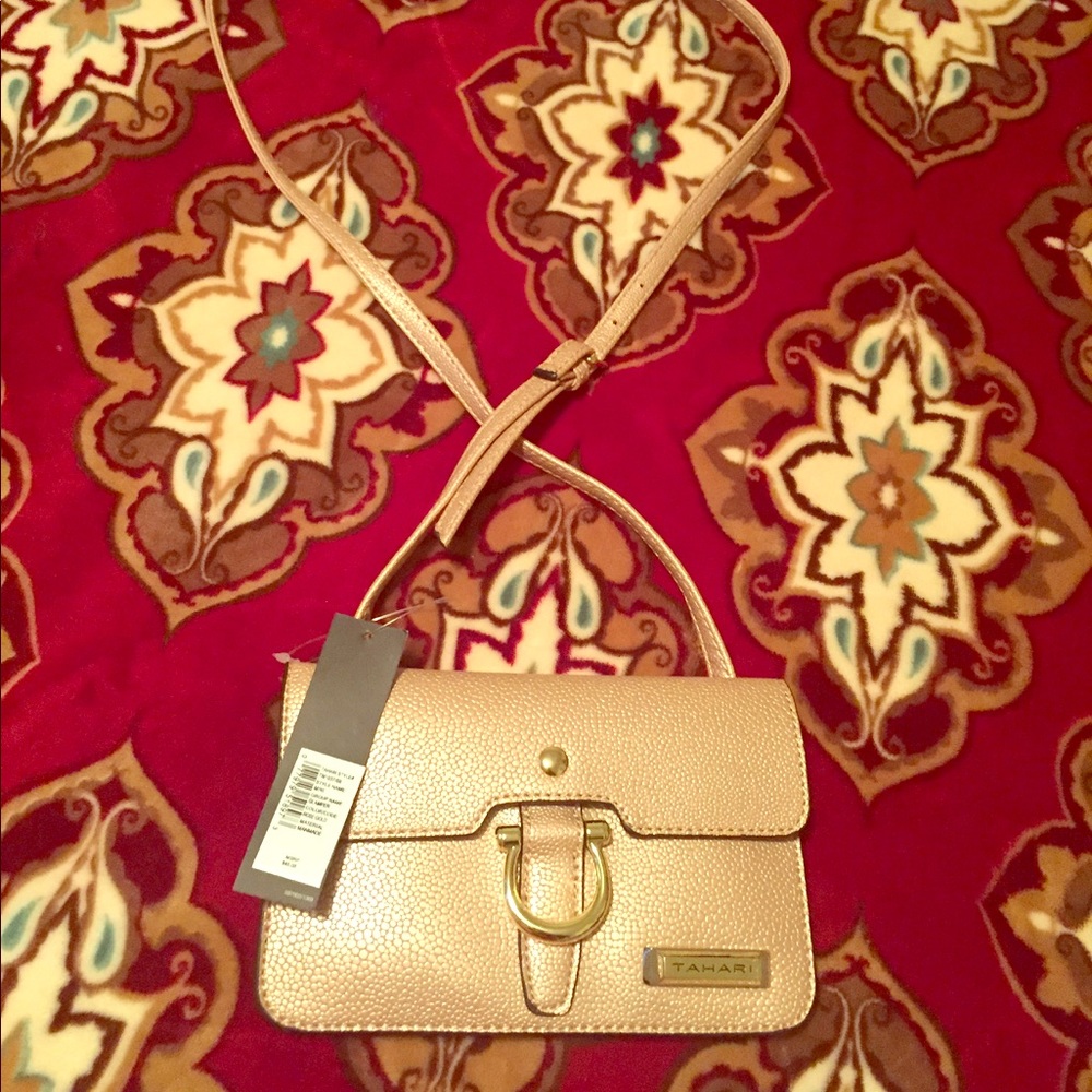 Tahari small  bag. Rose gold